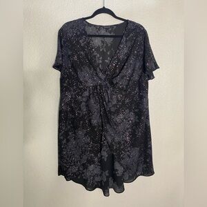 Torrid Black & Pink Tunic Top Size 1